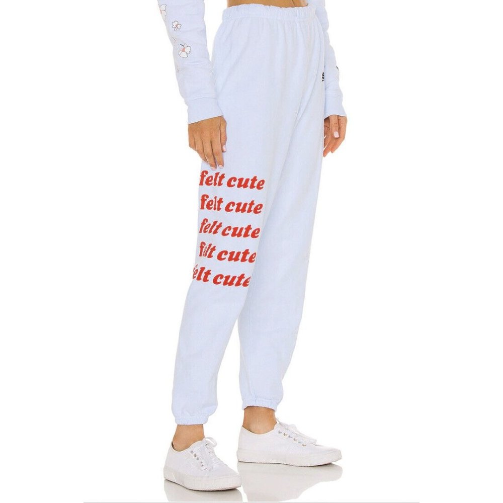 By Samii Ryan Felt Cute Sweatpants Blue Blogger Street Style